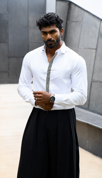 Arctic White Kolam Shirt