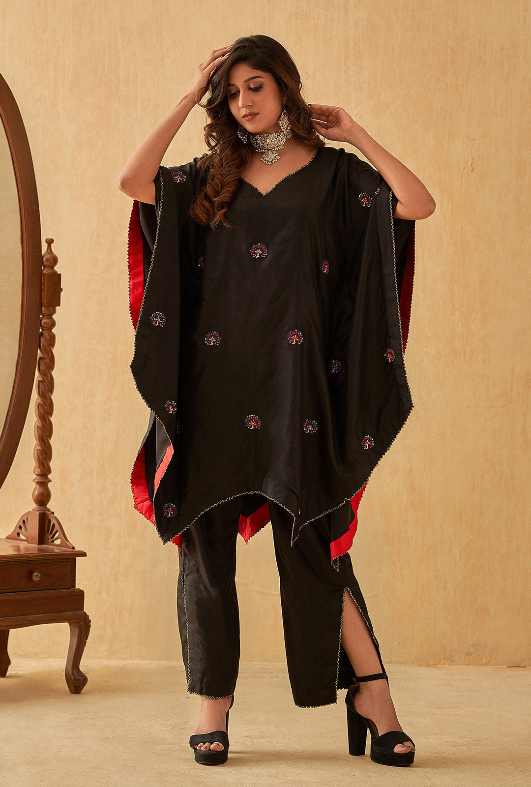 Asymmetrical  Kaftan Co-ord Set