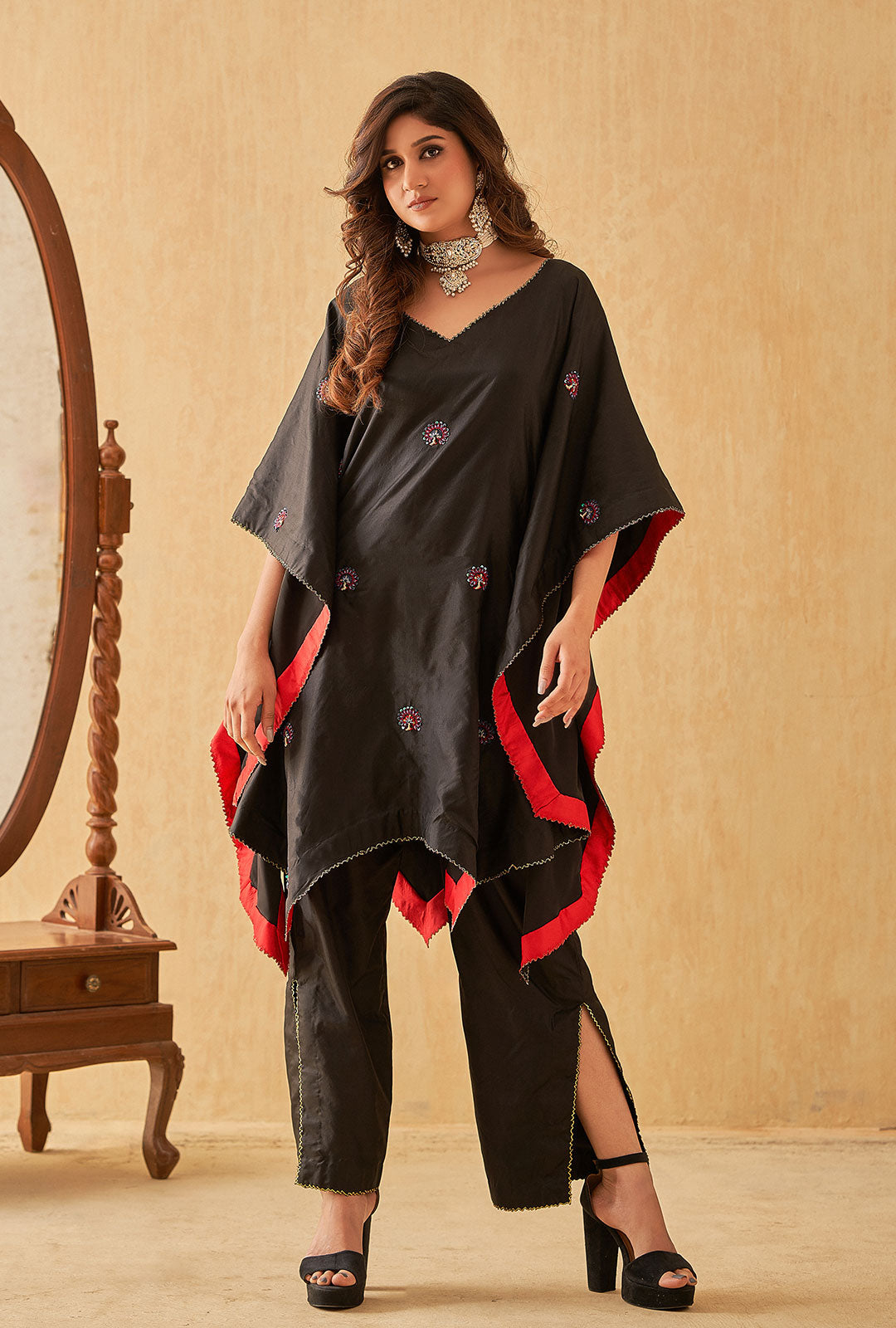 Asymmetrical  Kaftan Co-ord Set