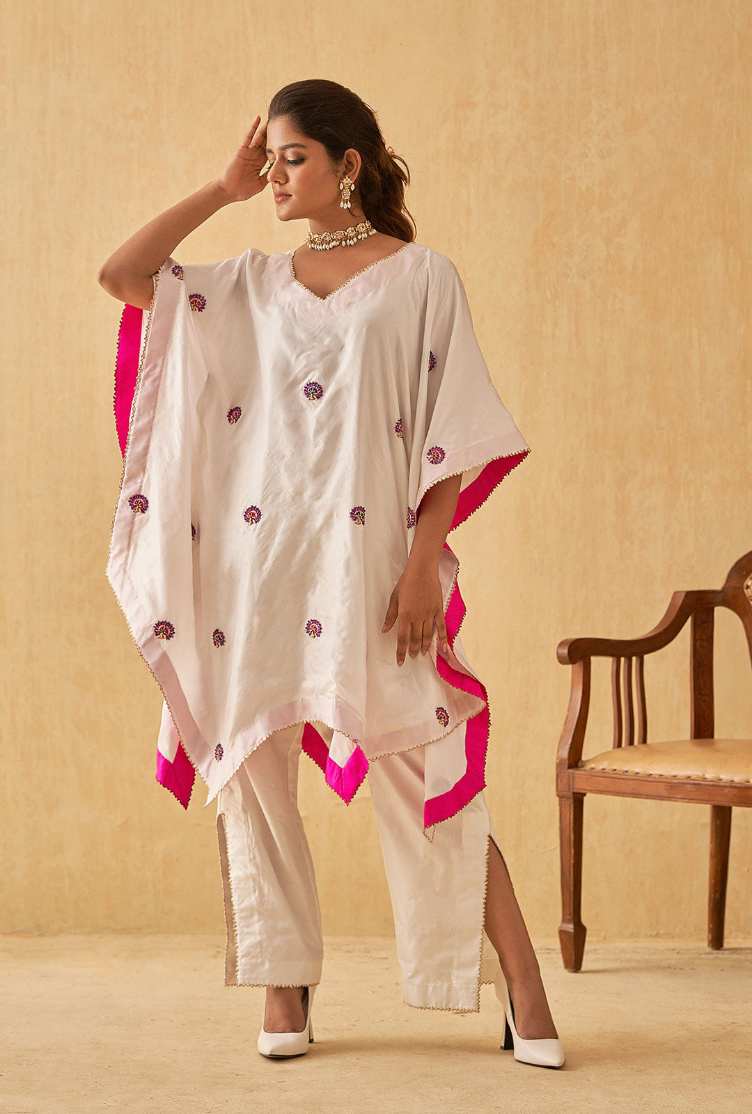 Asymmetrical  Kaftan Co-ord Set
