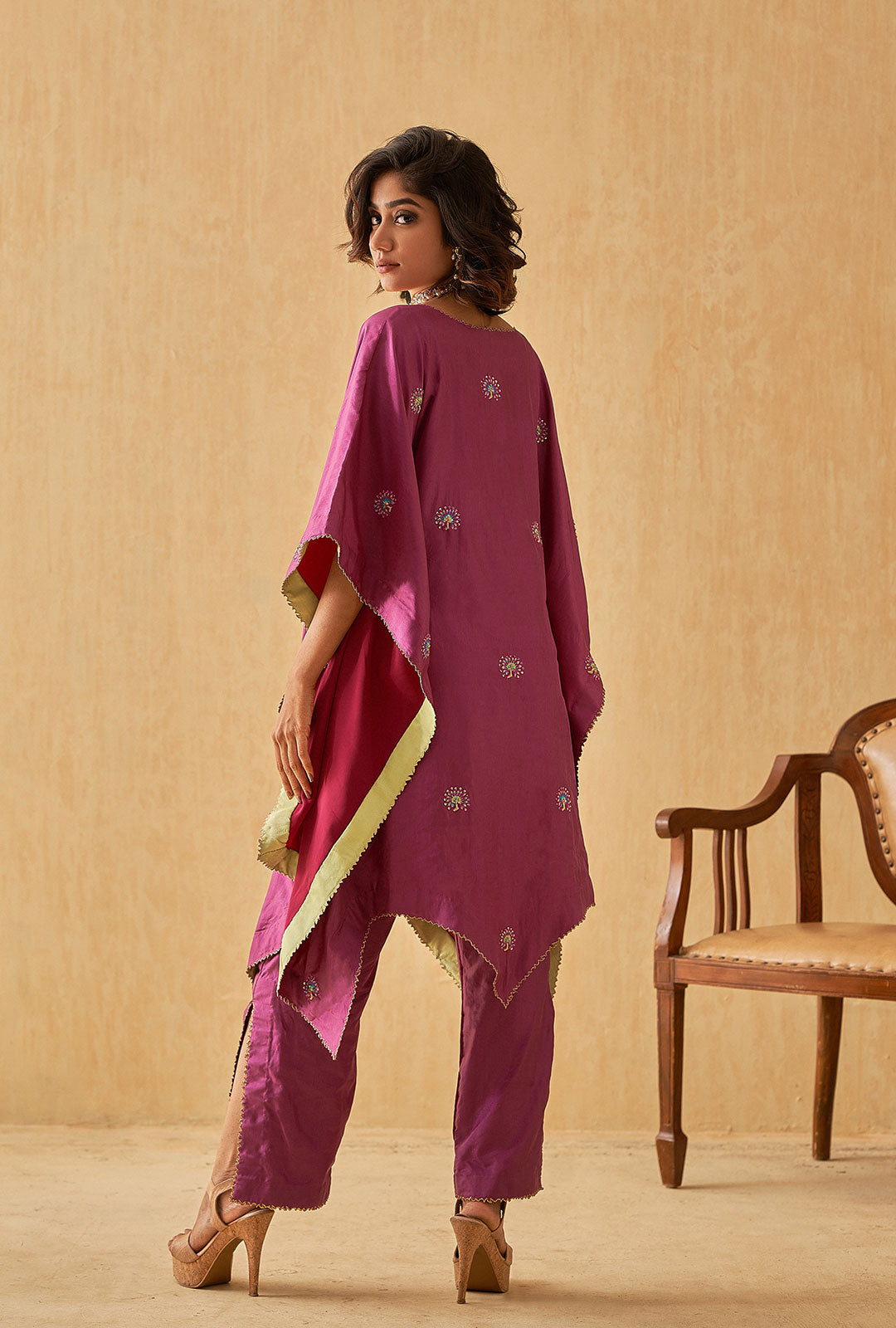 Asymmetrical  Kaftan Co-ord Set