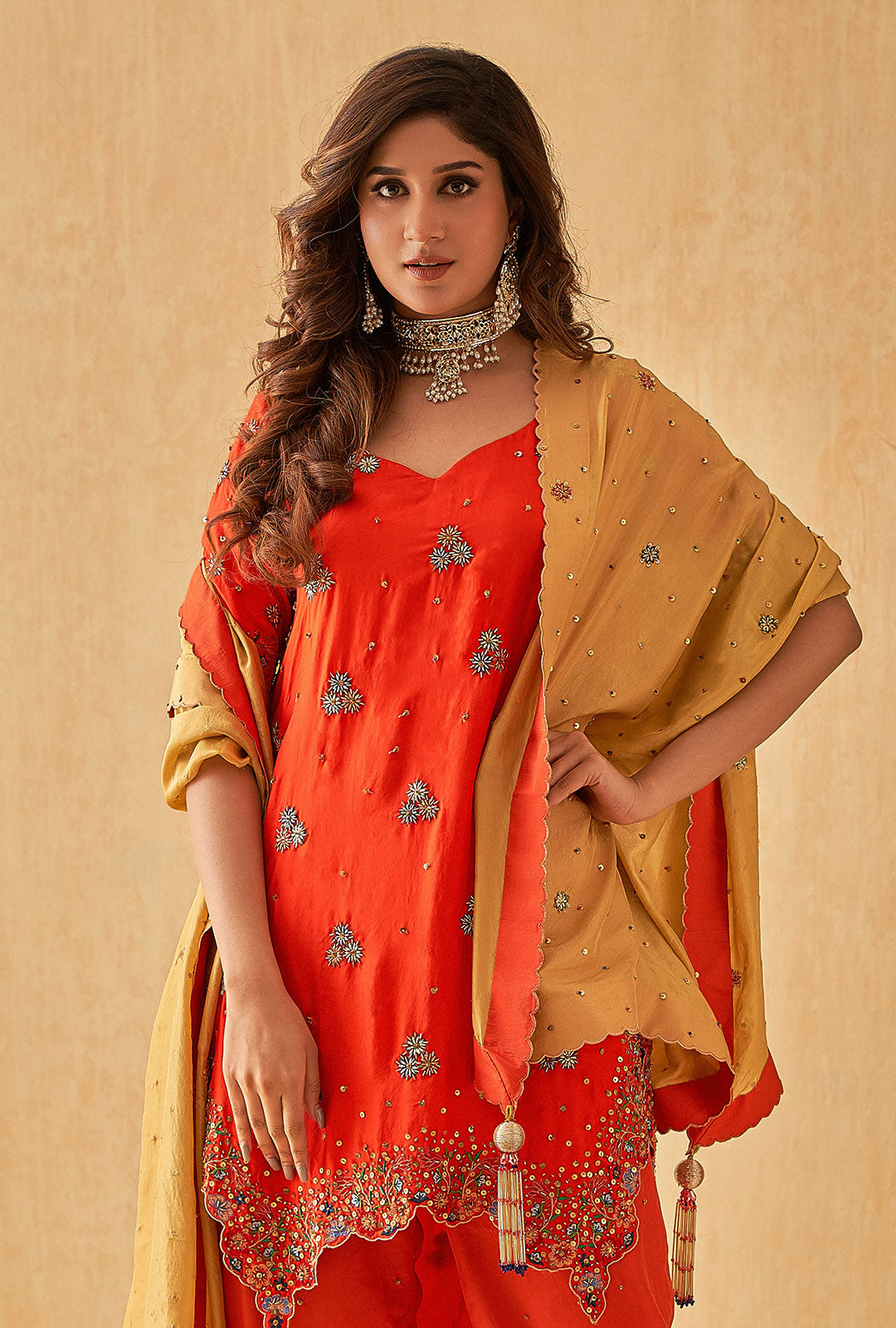 Asymmetrical Kurti Set