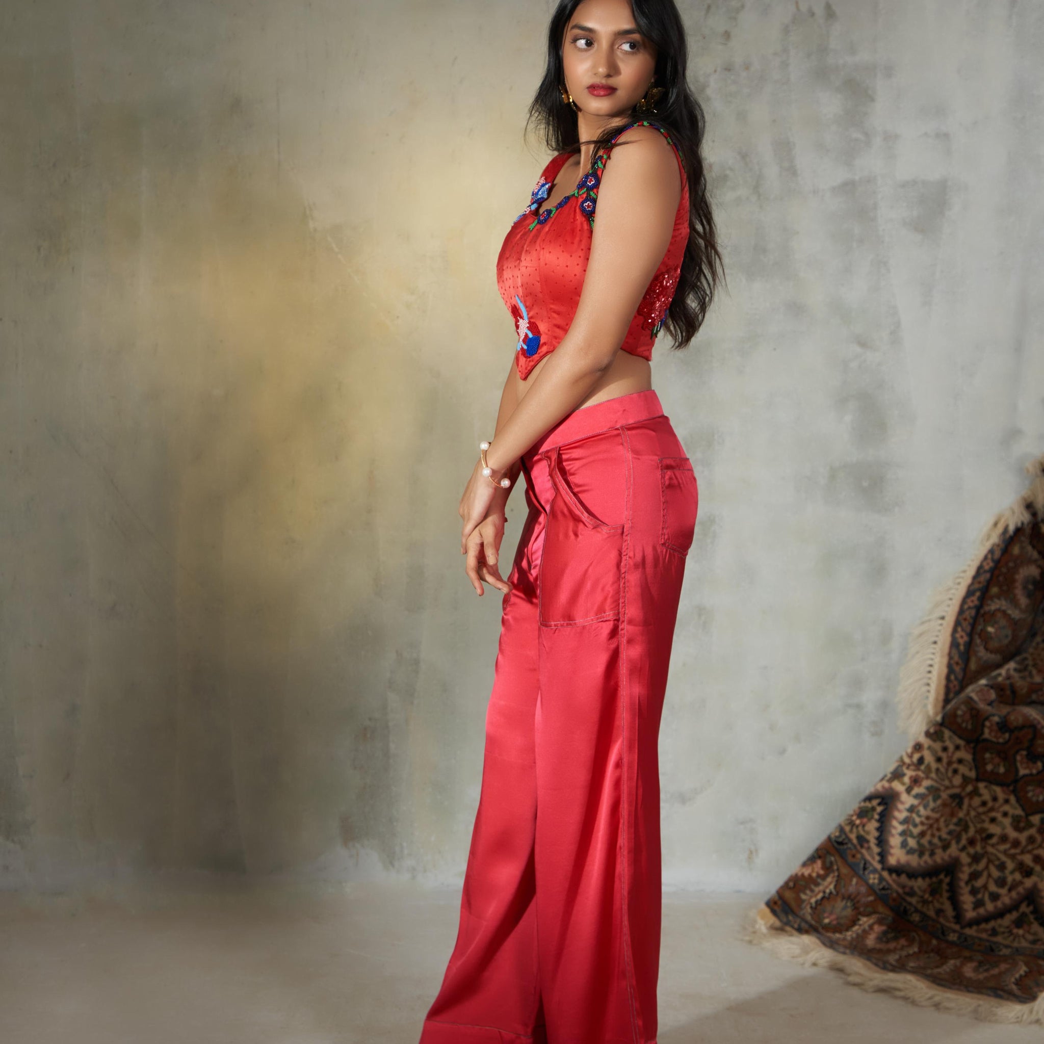 Corset With Low Waist Pants