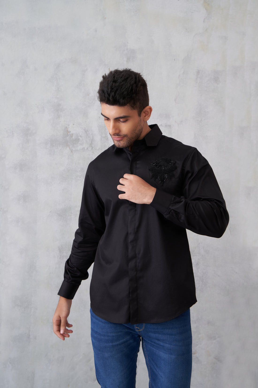 Shirt With Embellished Turkish Motif