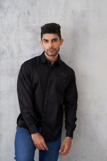 Shirt With Embellished Turkish Motif