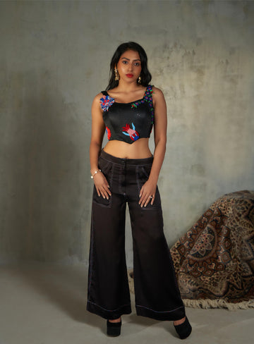 Corset With Low Waist Pants