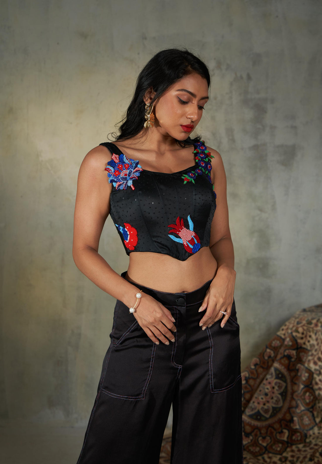 Corset With Low Waist Pants