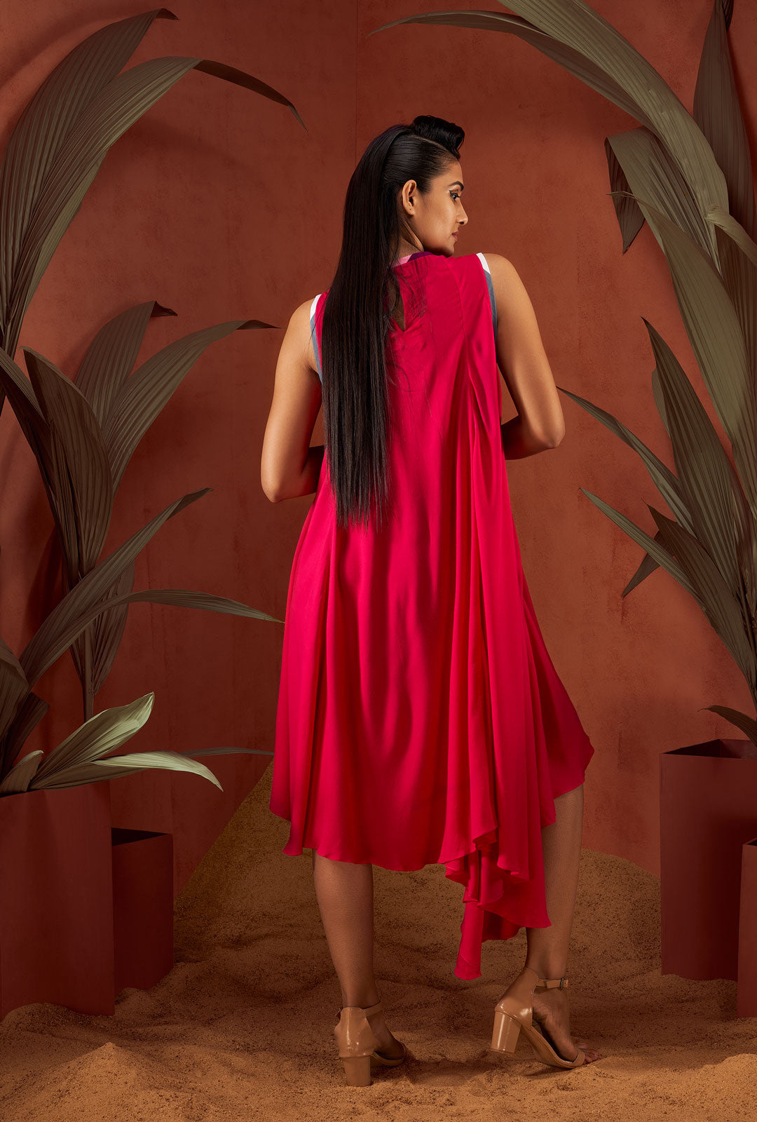 Asymmetric Sleeveless Dress