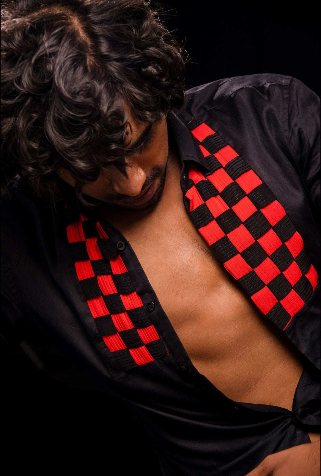 Shirt With Pin-tuck Woven Yoke