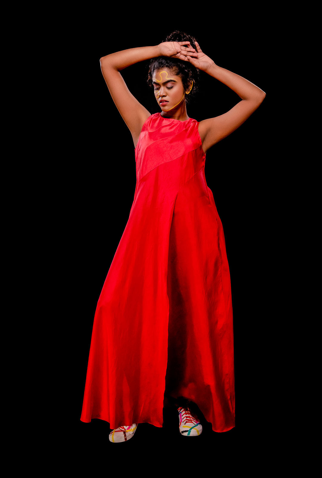 Sleeveless Ombré Panel Gown